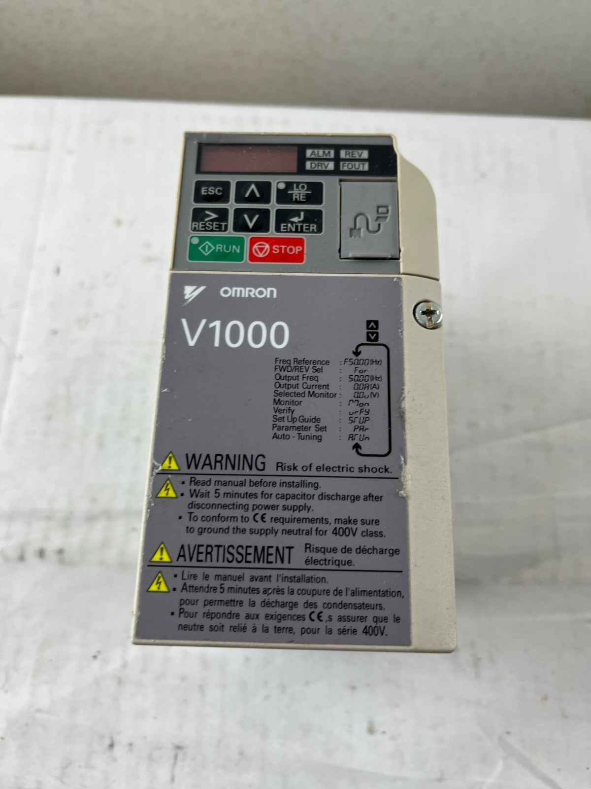 Omron V1000 CIMR-VZAB0P4BAA Inverter Drive 0.55kW 200–240V 1-Phase Used