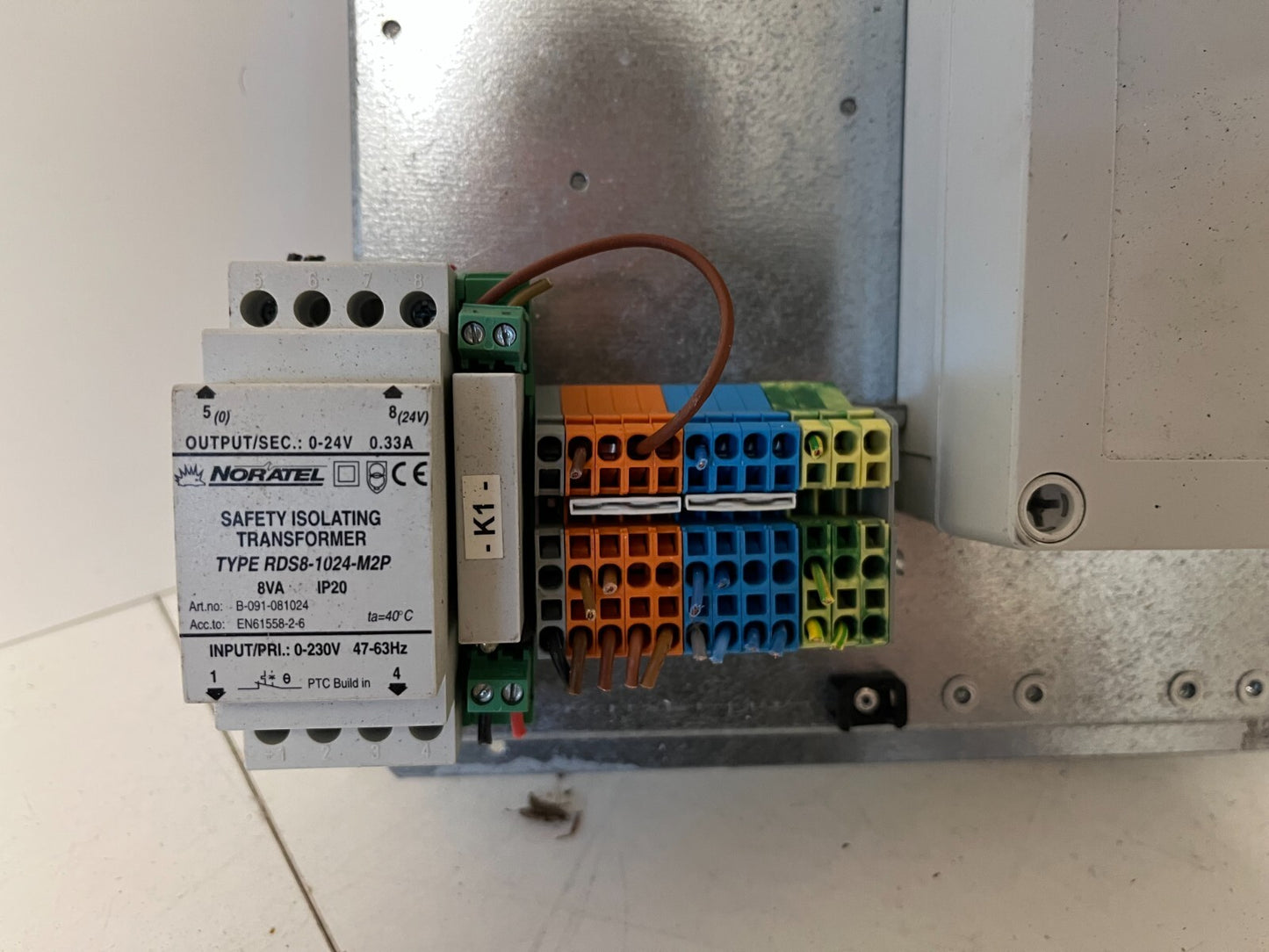 Noratel Safety Isolating Transformer RDS8-1024-M2P 8VA 230V 24V Used Condition