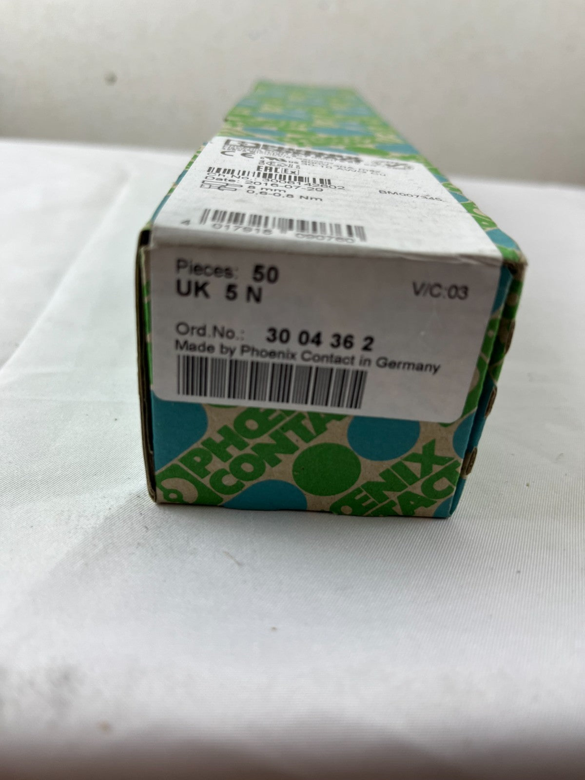 Phoenix Contact UK 5 N 3004362 Terminal Block Lot 50pcs New Germany