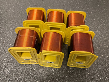 Lot of 6 Vintage 400 Current Transformers Yellow Industrial Components