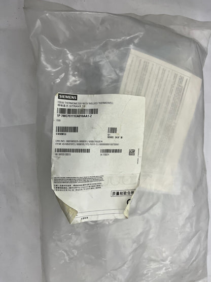 Siemens SITRANS TS500 Thermometer w/ Welded Thermowell 7MC75111CA010AA1-Z, New