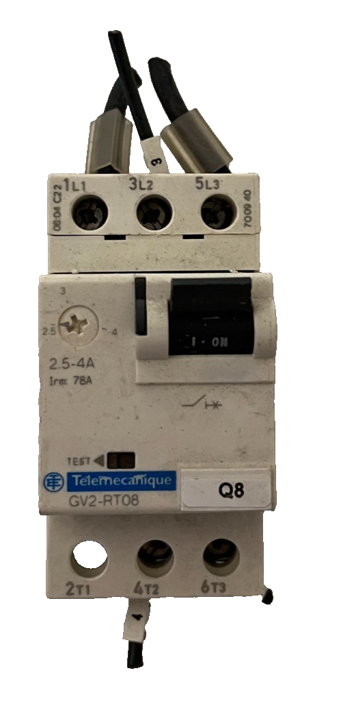 Schneider Telemecanique GV2-RT08 2.5–4A Motor Circuit Breaker, Used Spare Unit