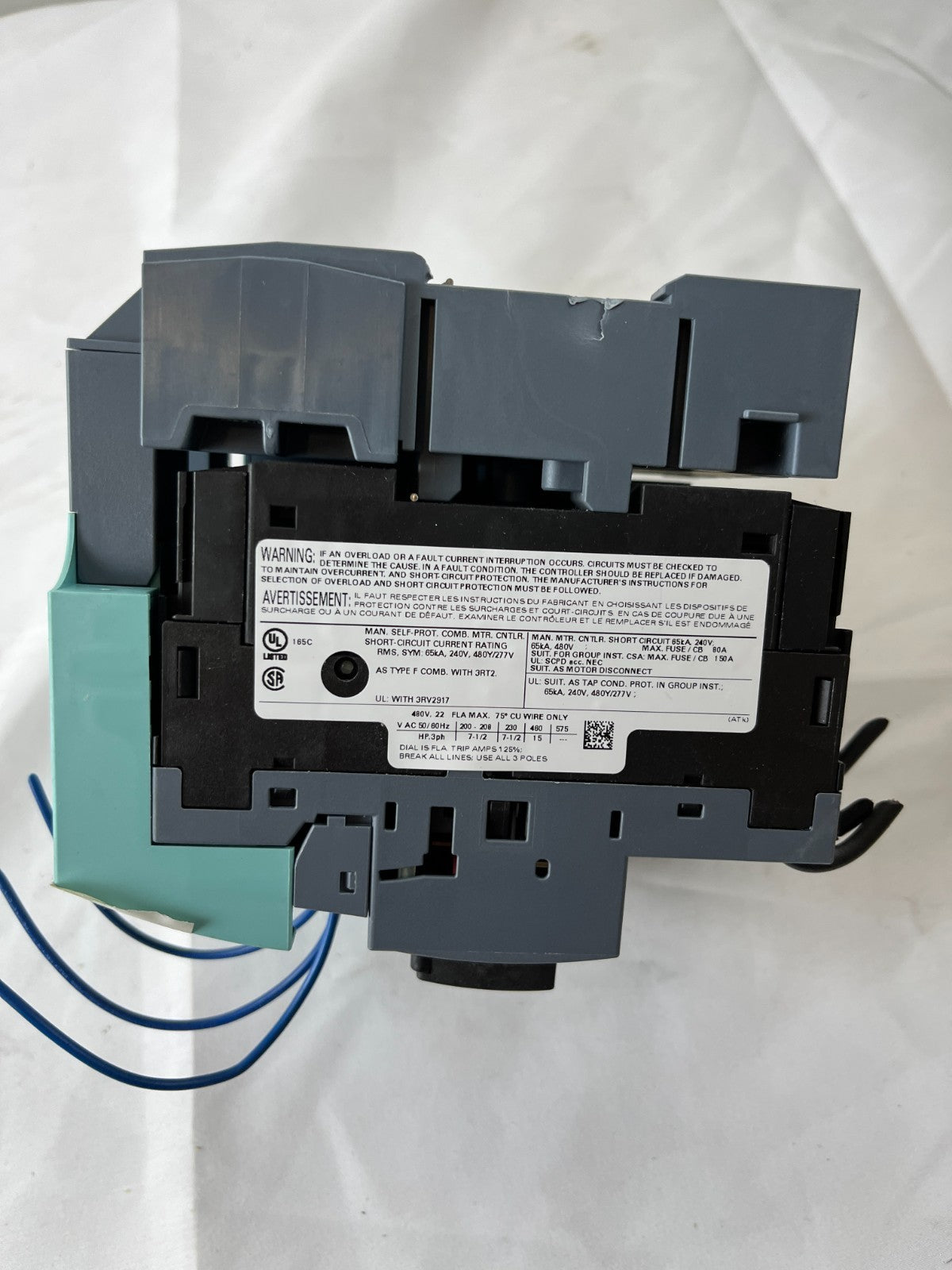 Siemens Sirius 3RV2021 Motor Protection Breaker Assembly 3RV2021-4BA20 Lot