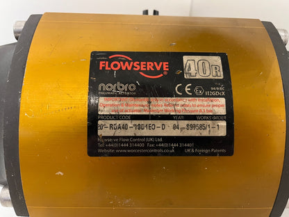 Flowserve Norbro 40R Pneumatic Actuator 20-RDB40-1SD1EO-D - Used, Working