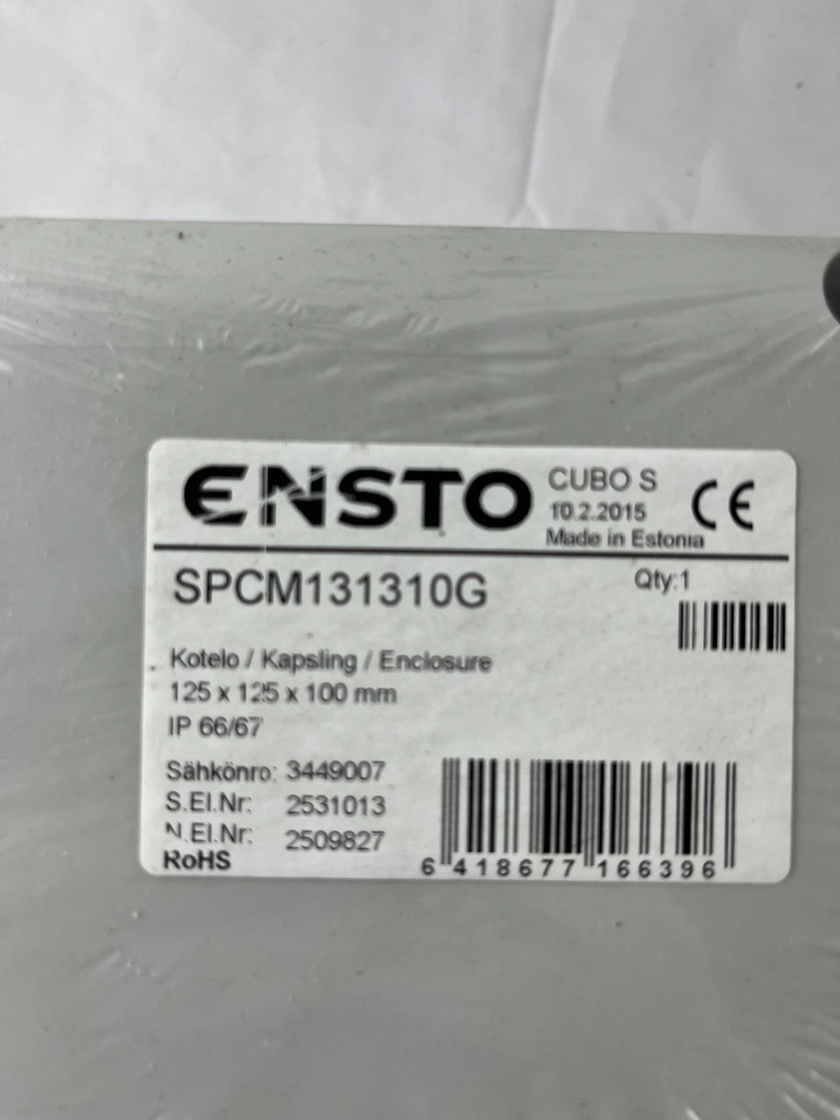 ENSTO SPCM131310G Enclosure 125x125x100 mm IP66/67 New Unused Spare Part