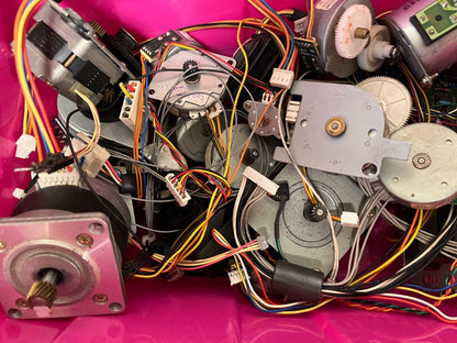 Large Lot of Assorted Stepper Motors and Components - Hobbyist/Repair Parts