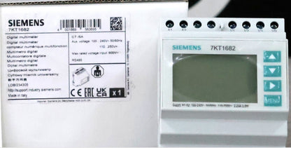 Siemens 7KT1682 PAC1600 3‑Phase Digital Multimeter RS485 LCD DIN Rail New Unit
