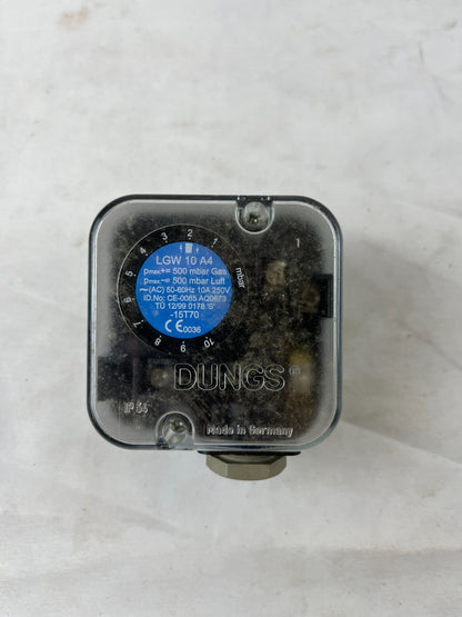 Dungs LGW 10 A4 Air & Gas Pressure Switch 1-10 mbar IP54 New Unused Spare Unit