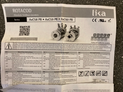 Lika AMC5812/4096PB-15 Rotary Encoder with Profibus Interface - Good Condition