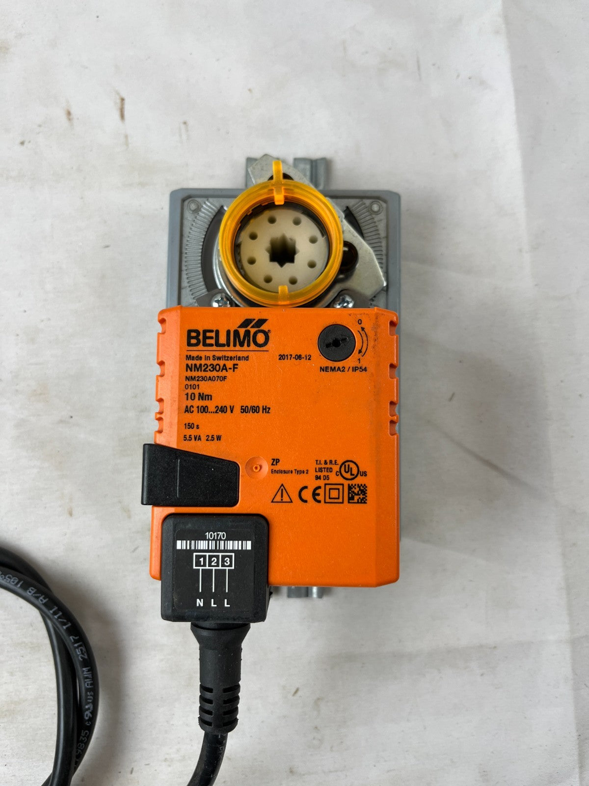 Belimo NM230A-F Rotary Damper Actuator 10Nm AC 100–240V Open/Close 3-Point New