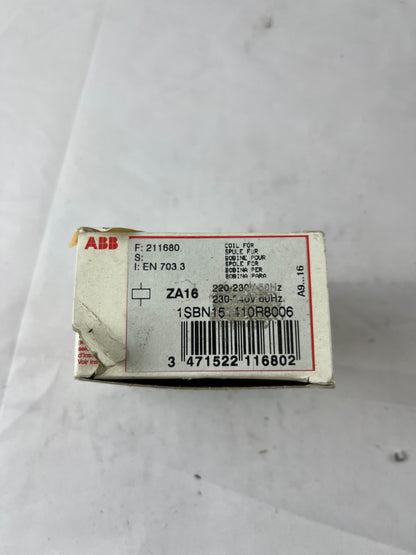 ABB ZA16 1SBN151410R8006 Contactor Coil 220–230 V 50 Hz / 230–240 V 60 Hz A9–A16