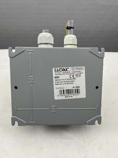 DKC Cosimec 65302 Aluminum Junction Box, 2x 16A/500V Connectors, IP66/67 Used