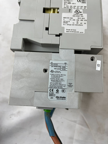 Allen-Bradley Motor Starter Bundle 100-C60 Contactors 193-EEGE Overload Relay