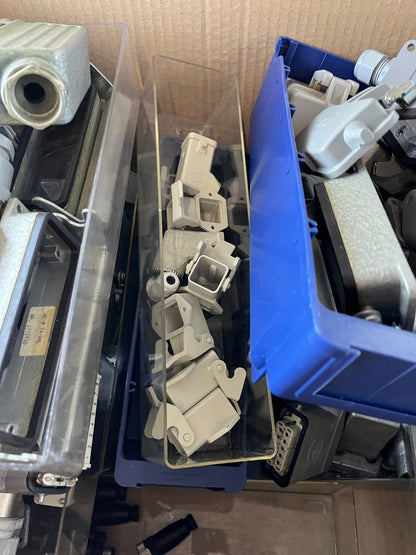 Harting Heavy Duty Connector Housings & Inserts Mixed Lot ~10kg Used Han Series