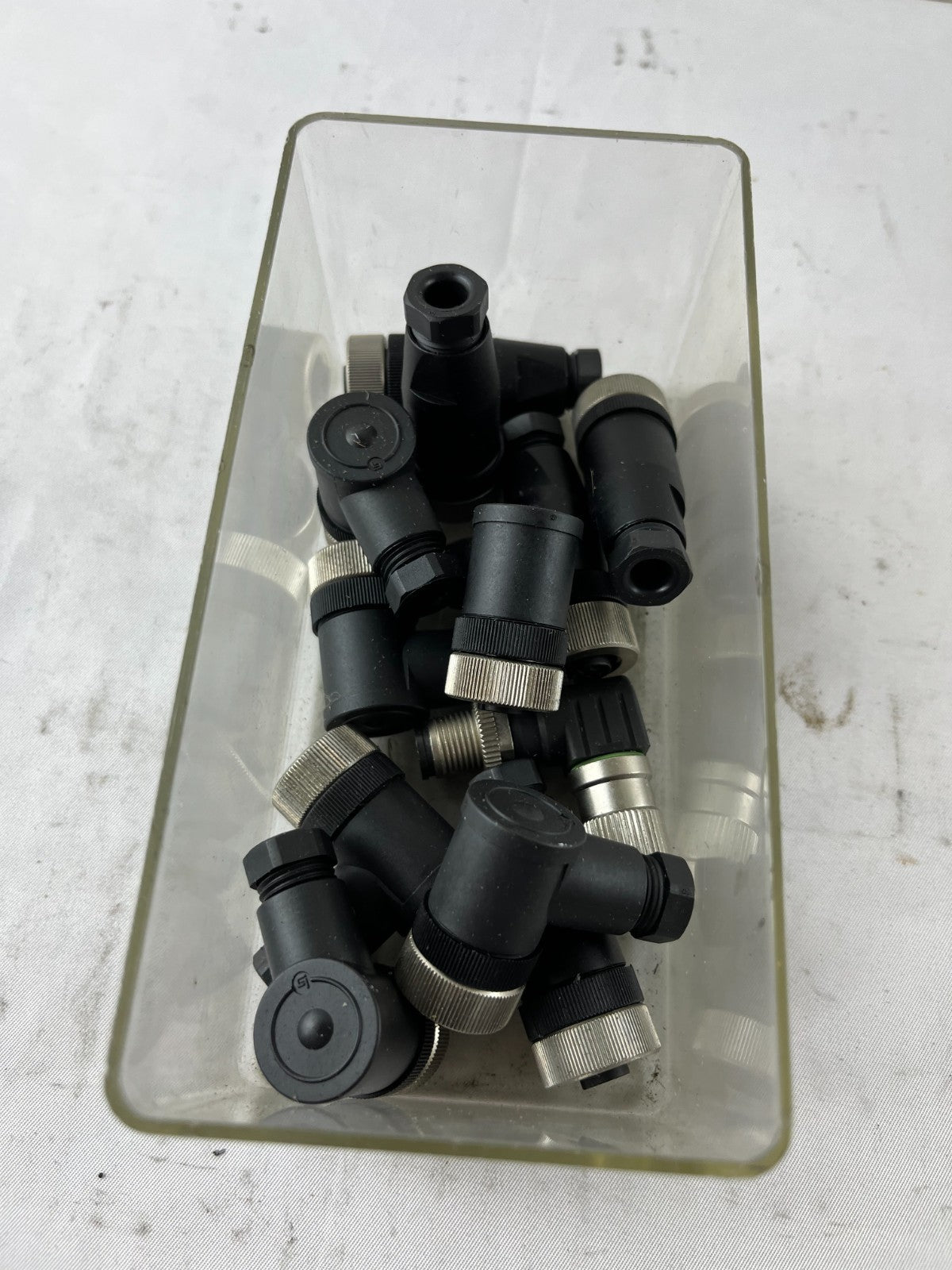 M12 90° Angled Field Wireable Connectors Bundle Used Spare Parts
