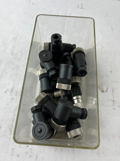 M12 90° Angled Field Wireable Connectors Bundle Used Spare Parts