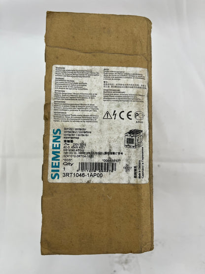 Siemens Sirius 3RT1046-1AP00 Contactor 95A 45kW 3-Pole 230V AC Brand New in Box
