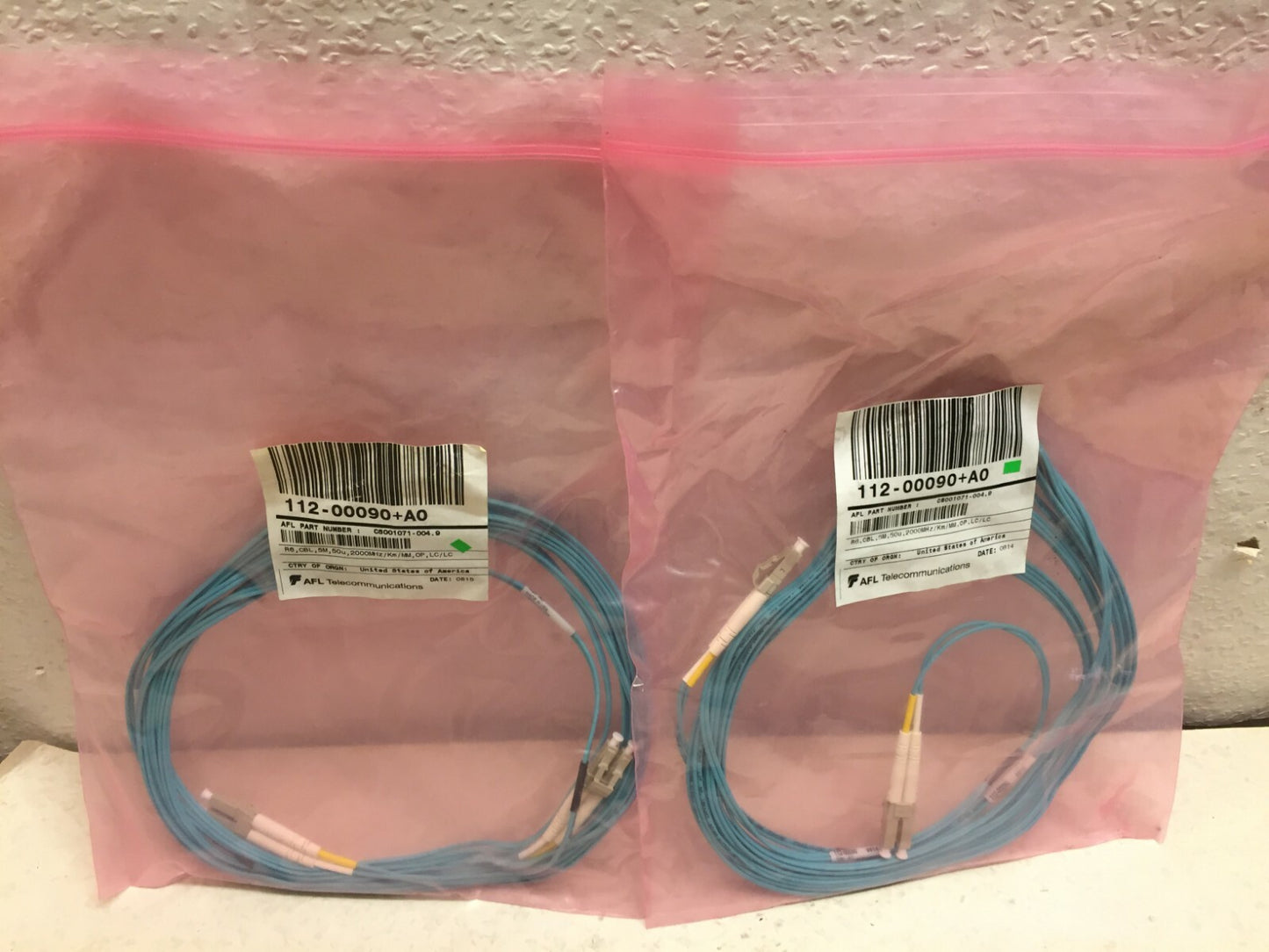 LOT of 2x New Netapp AFL Optical Cable 112-00090+A0 CS001071C-004.9