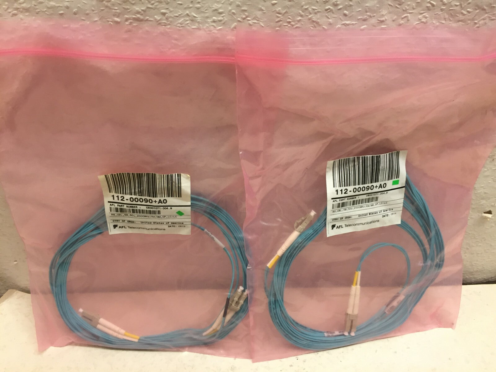 LOT of 2x New Netapp AFL Optical Cable 112-00090+A0 CS001071C-004.9