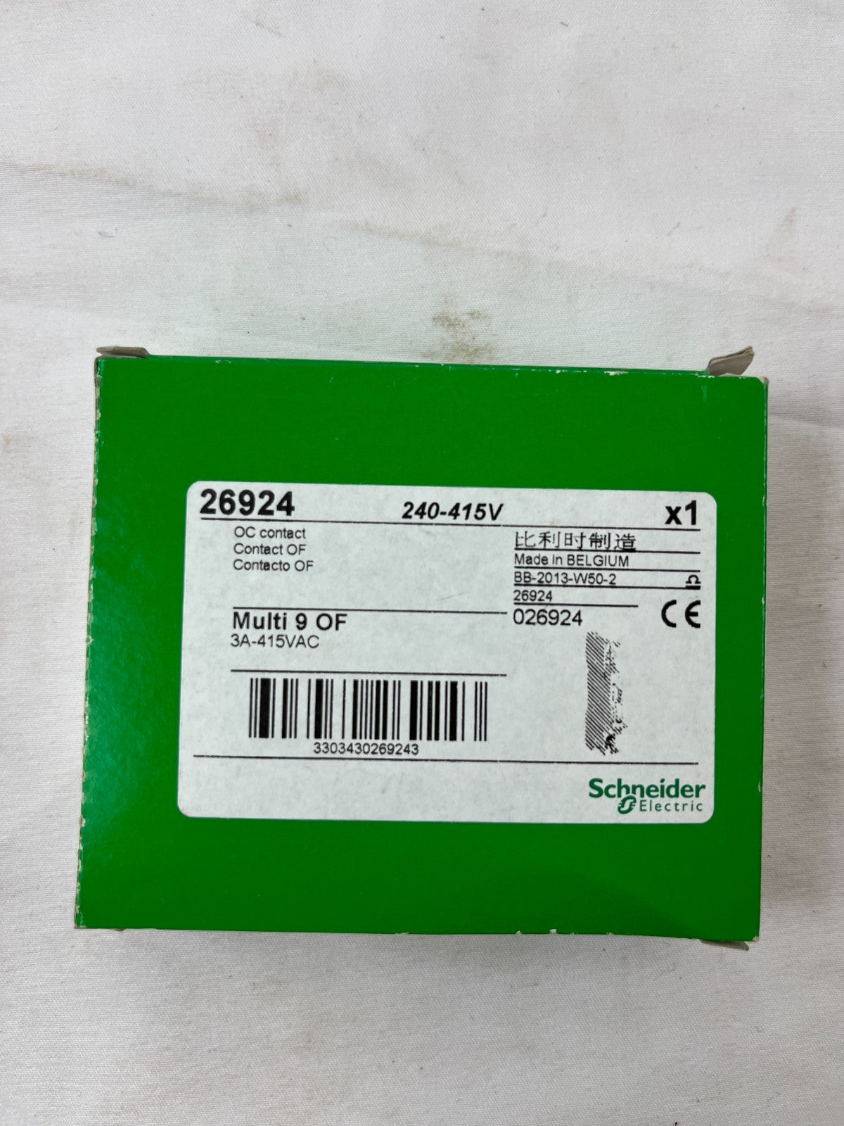 Schneider Electric 26924 Multi 9 OF Auxiliary Contact 240-415V New NOS Spare