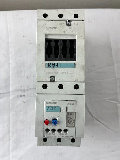 Siemens 3RT1044-1AP00 Contactor + 3RU1146-4MB0 Overload Relay 65A 30kW 230V Coil