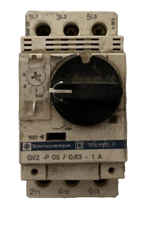 Schneider Telemecanique GV2P05 0.63–1A Motor Circuit Breaker with VU05 IEA02