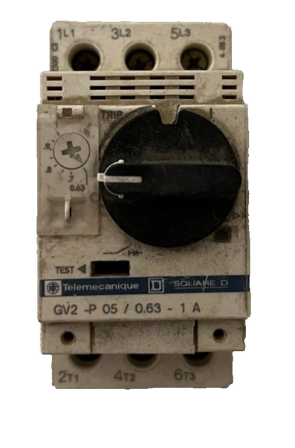 Schneider Telemecanique GV2P05 0.63–1A Motor Circuit Breaker with VU05 IEA02