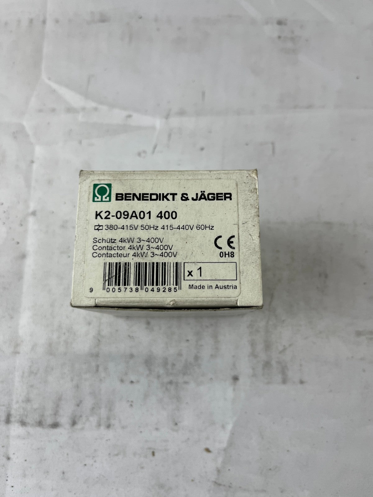 Benedikt & Jäger K2-09A01 400 Contactor 4kW 3~400V 9A 400V Coil New Spare Part