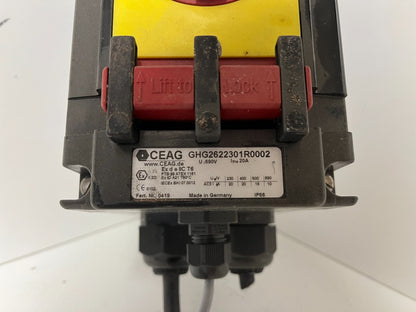CEAG GH2622301R0002 Safety Switch, 20A, Used, Tested - Fully Working
