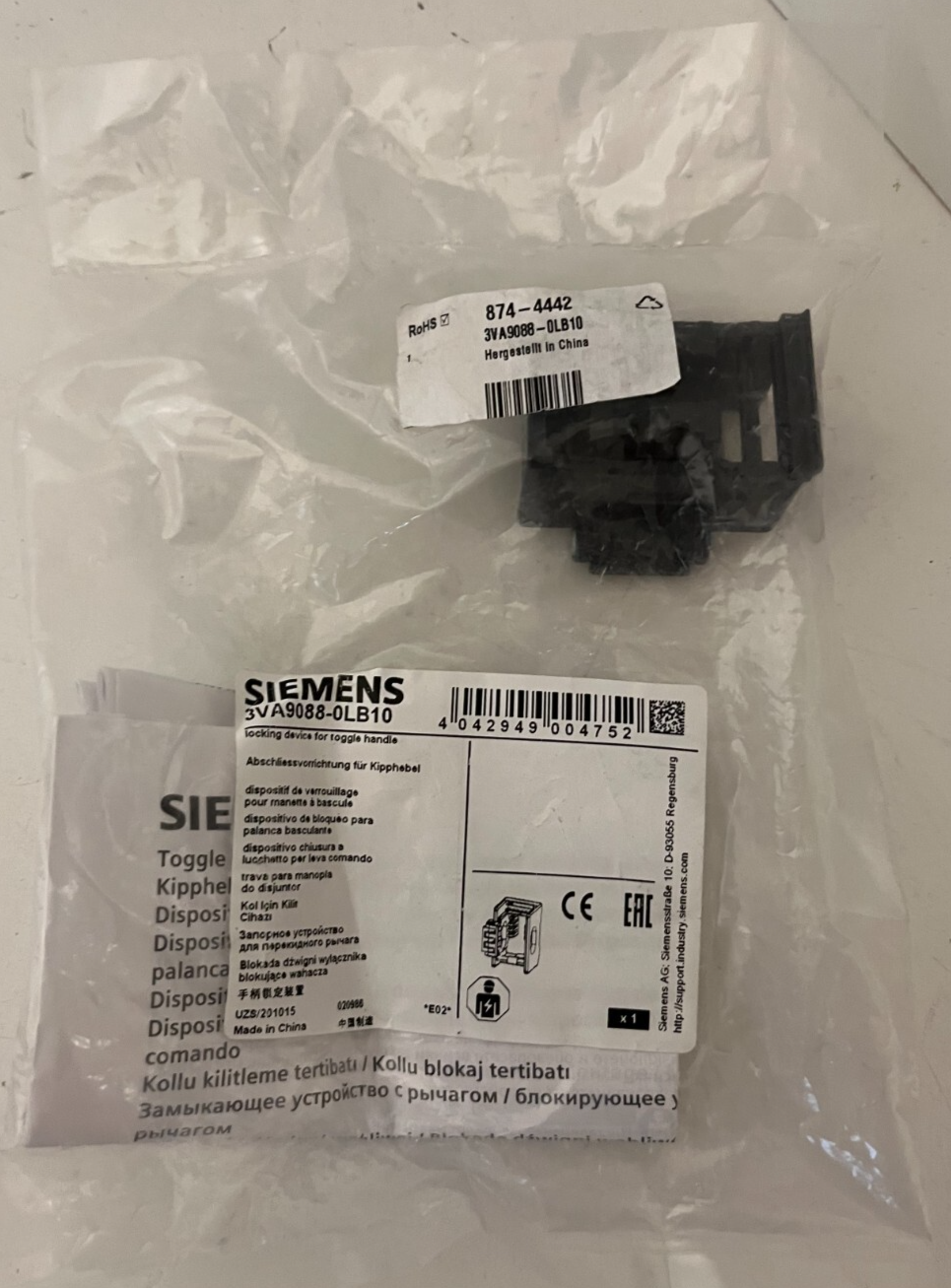 Siemens 5TA9088-0LB10 Toggle Locking Device - New Sealed Never Used