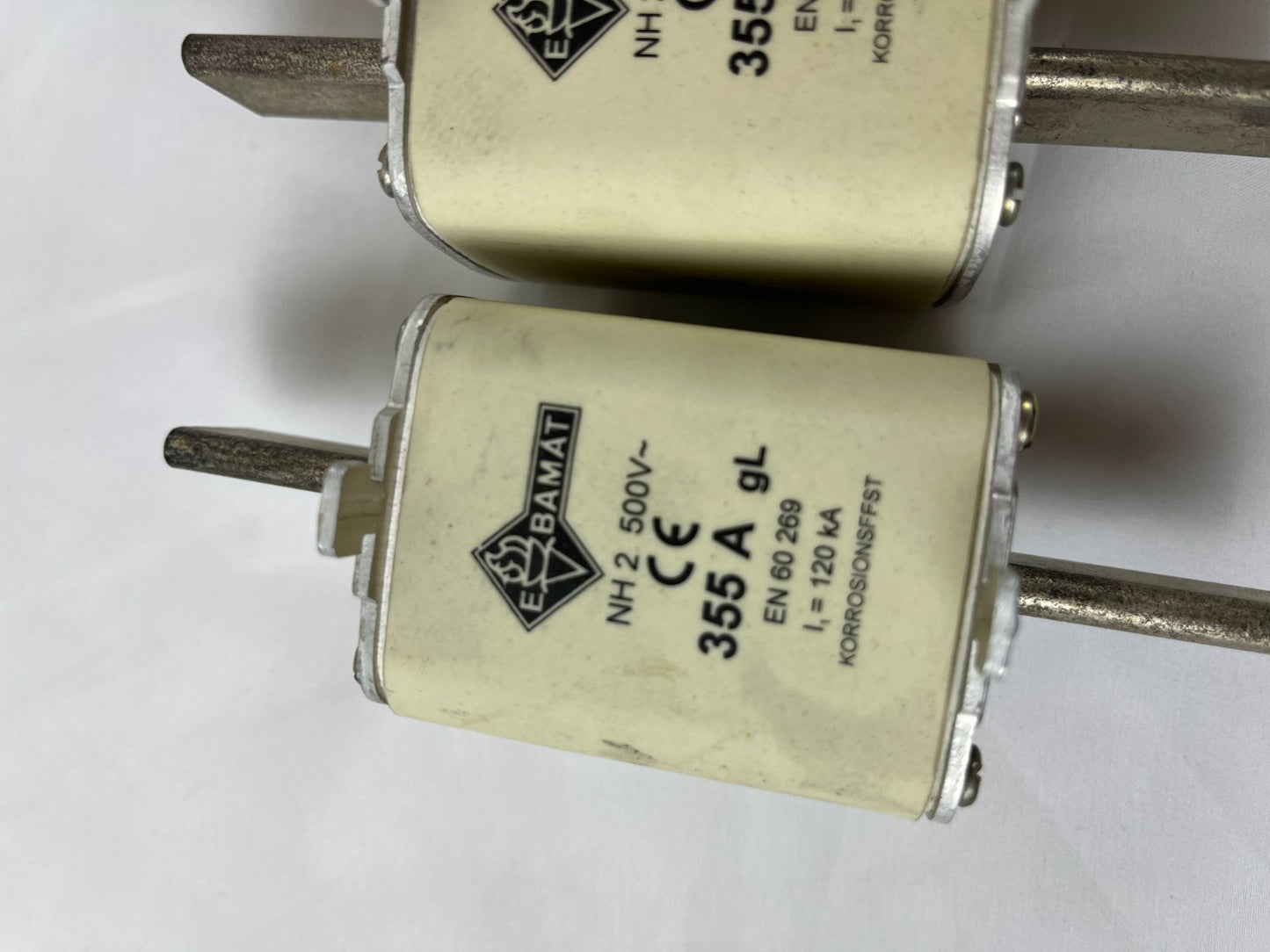 Damat NH2 355A 500V GL GG Fuses Lot Of 3 Used EBamat Spare Units
