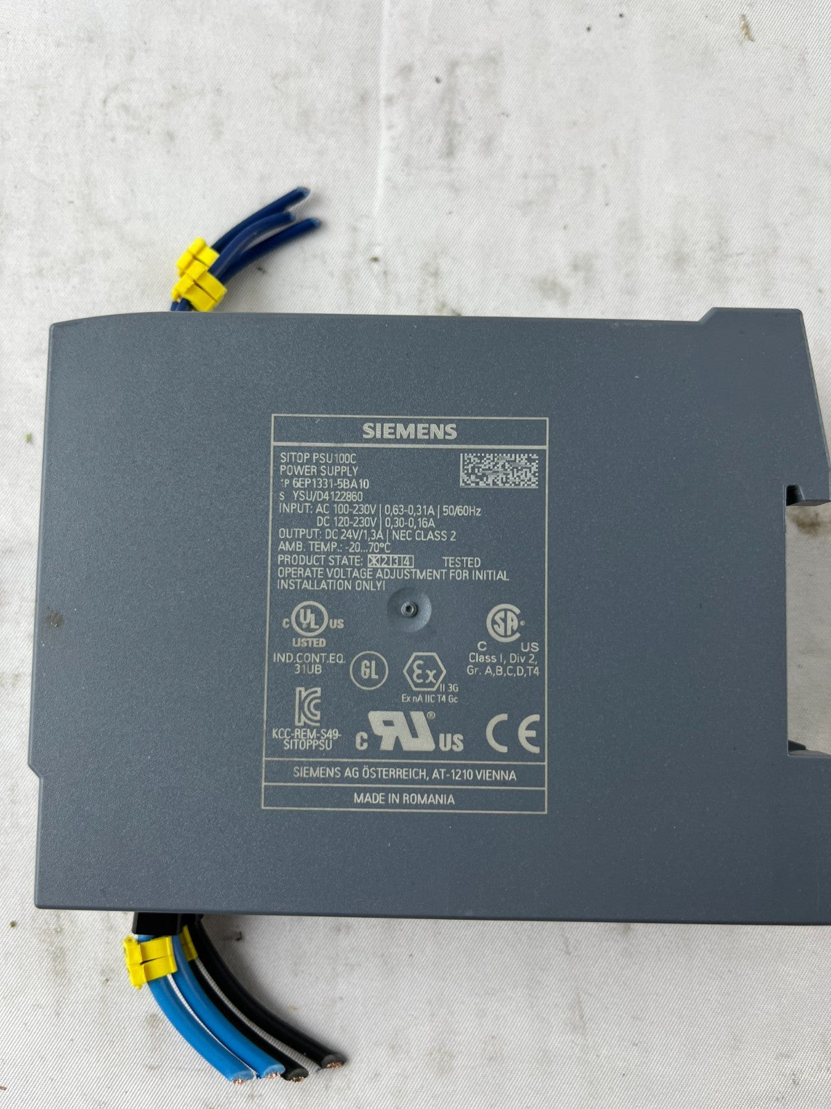Siemens SITOP PSU100C 6EP1331-5BA10 24V DC 1.3A Power Supply 100-230V Used Spare
