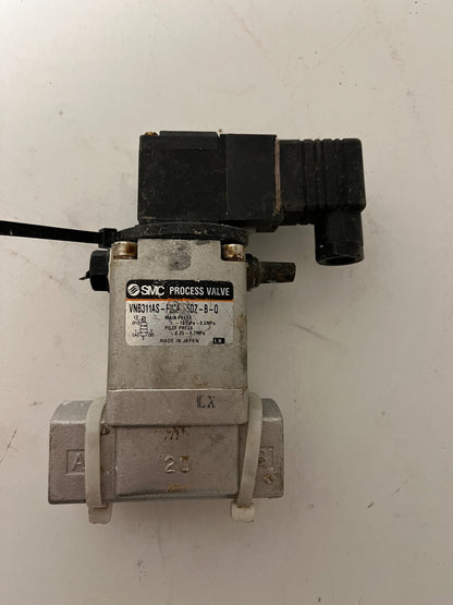 SMC VN8311AS-20A-5DZ-B-Q Pneumatic Process Valve 3/4" 20mm Solenoid, Used, Japan