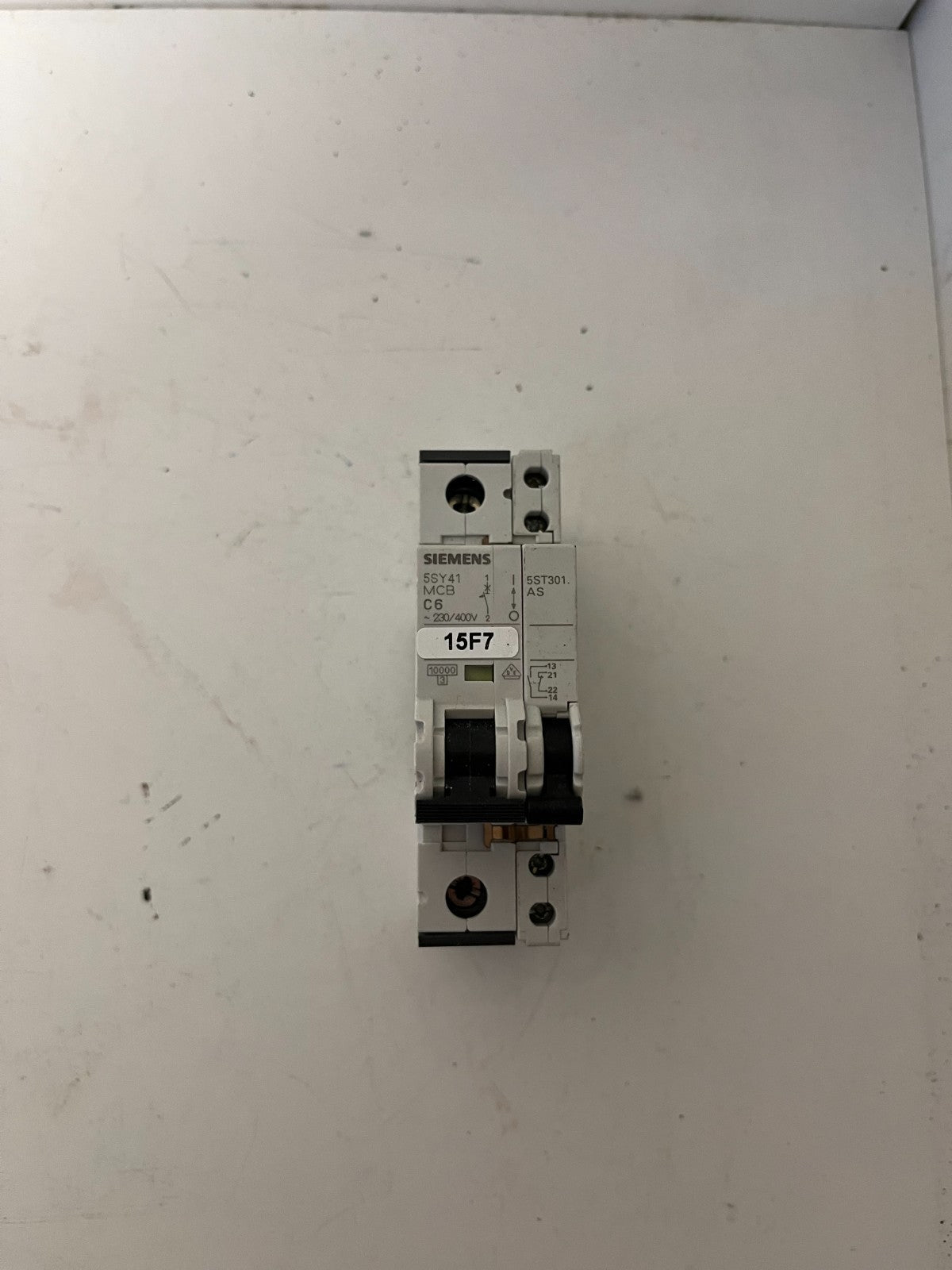 Siemens 5SY41 MCB C6 1P+Aux 6A Miniature Circuit Breaker 230/400V Used Spare