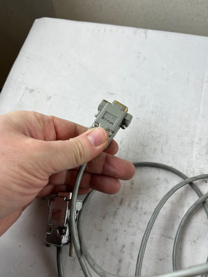 RS232 DB9 Female to Female Serial Cable Industrial Grey Used Spare Unit
