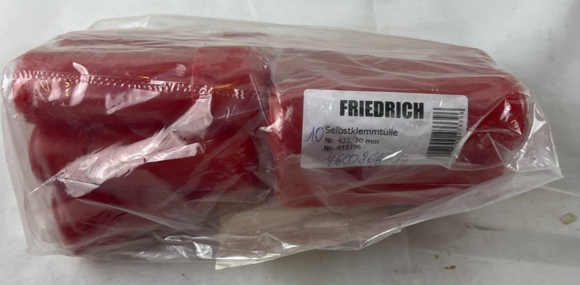 Friedrich Selbstklemm Tülle 433 30 mm 1000V IEC 60900 Red 10x New Spare Units