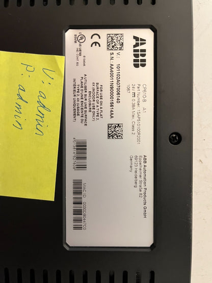 ABB CP610-B HMI Control Panel 10.1" Touchscreen 24VDC Ethernet USB Used