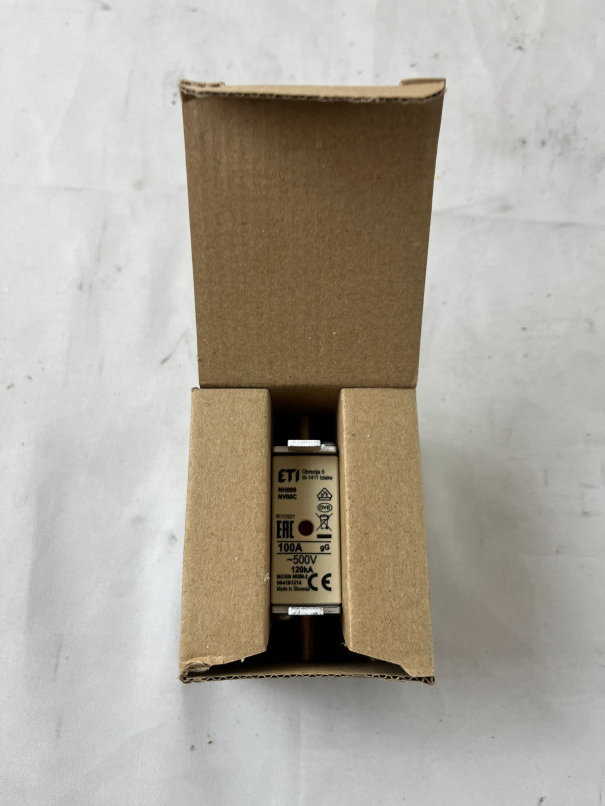 ETI NH000 Fuse Link 100A 500V gG NH Fuse 004181214 3pcs New in Box