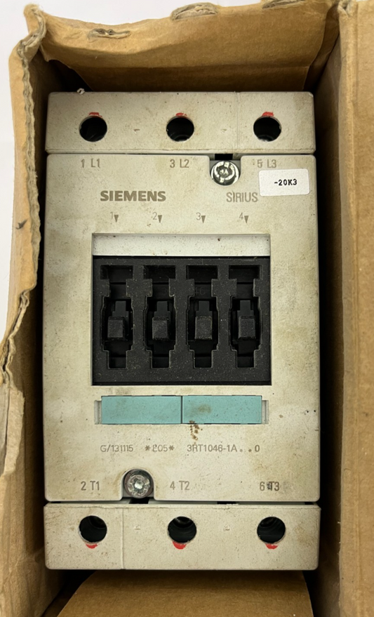 Siemens 3RT1046-1AP00 SIRIUS Power Contactor 3-Pole 95A 230V AC 45kW - Used Good