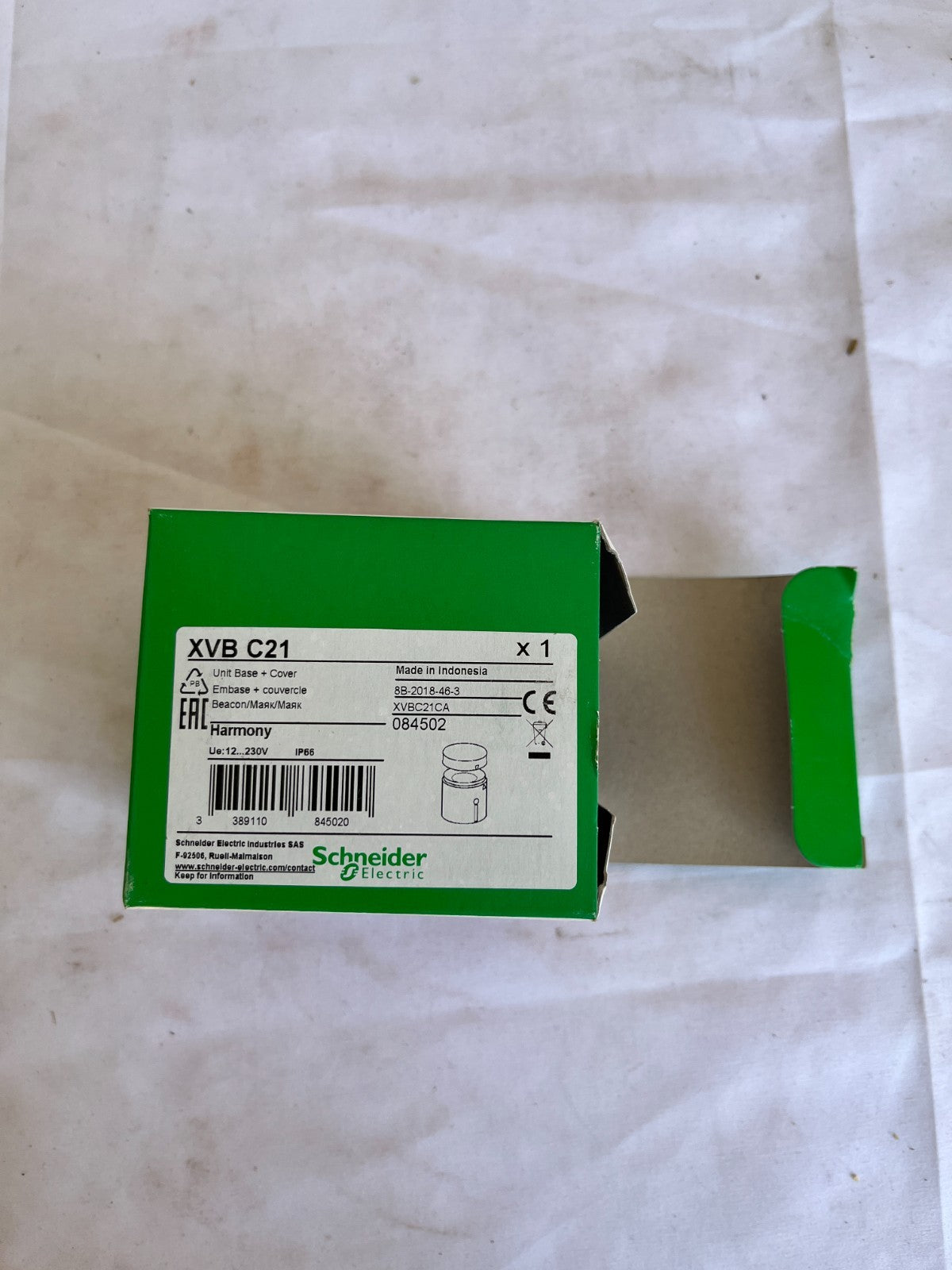 Schneider Electric XVB C21 Harmony Unit Base Cover 12-230V IP66 New Spare Unit