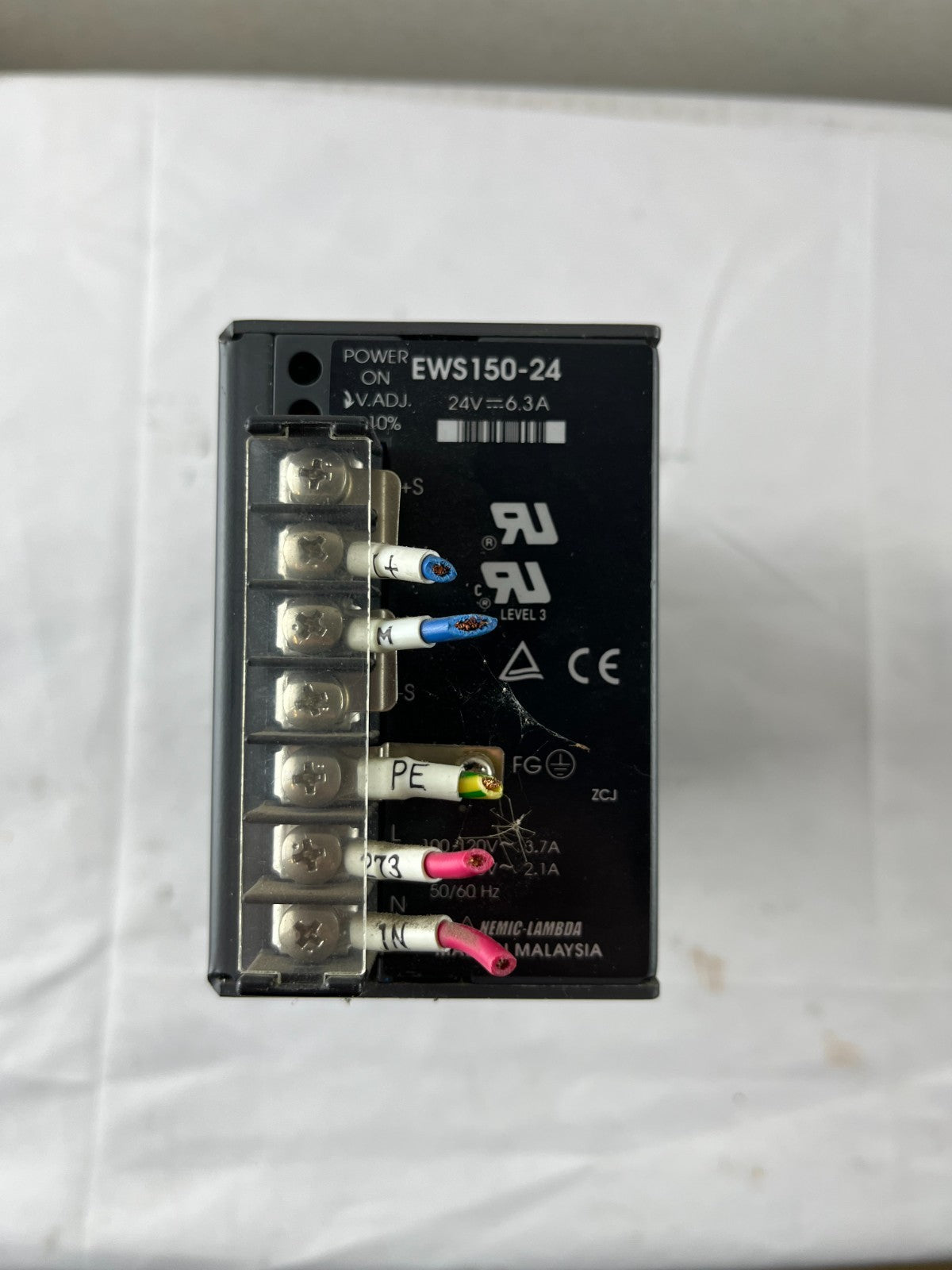 TDK-Lambda / Nemic-Lambda EWS150-24 Power Supply 24V DC 6.3A 100–240V AC Used