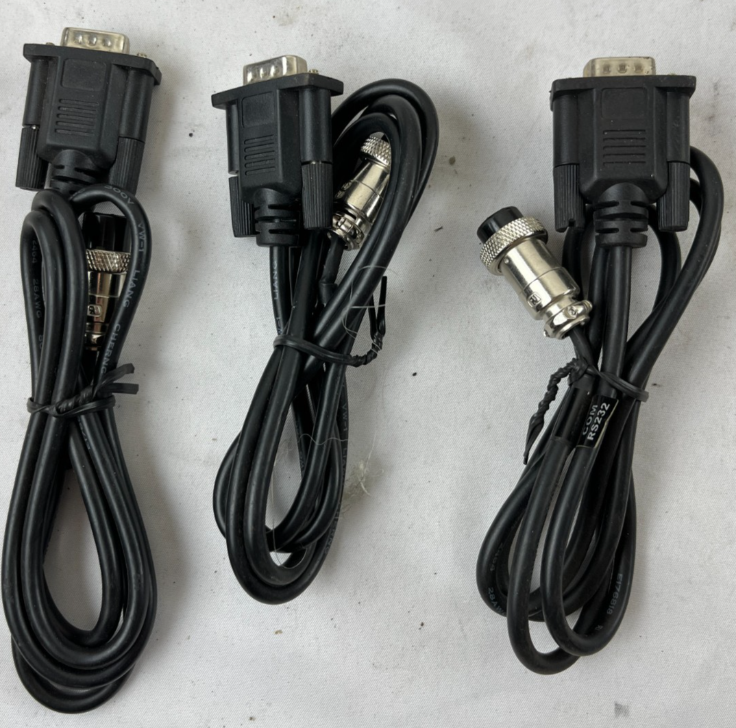 Serial RS232 9‑Pin D‑Sub To 8‑Pin Circular Cable Lot Of 3 New Spare Units