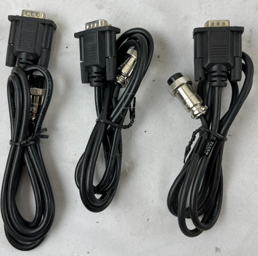 Serial RS232 9‑Pin D‑Sub To 8‑Pin Circular Cable Lot Of 3 New Spare Units