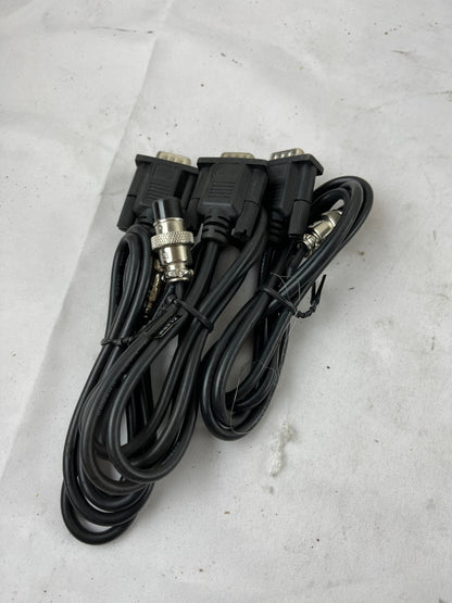 Serial RS232 9‑Pin D‑Sub To 8‑Pin Circular Cable Lot Of 3 New Spare Units