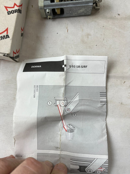 Dorma G93 SR-S/RF Door Closer Slide Rail Spare Part New in Box Spare