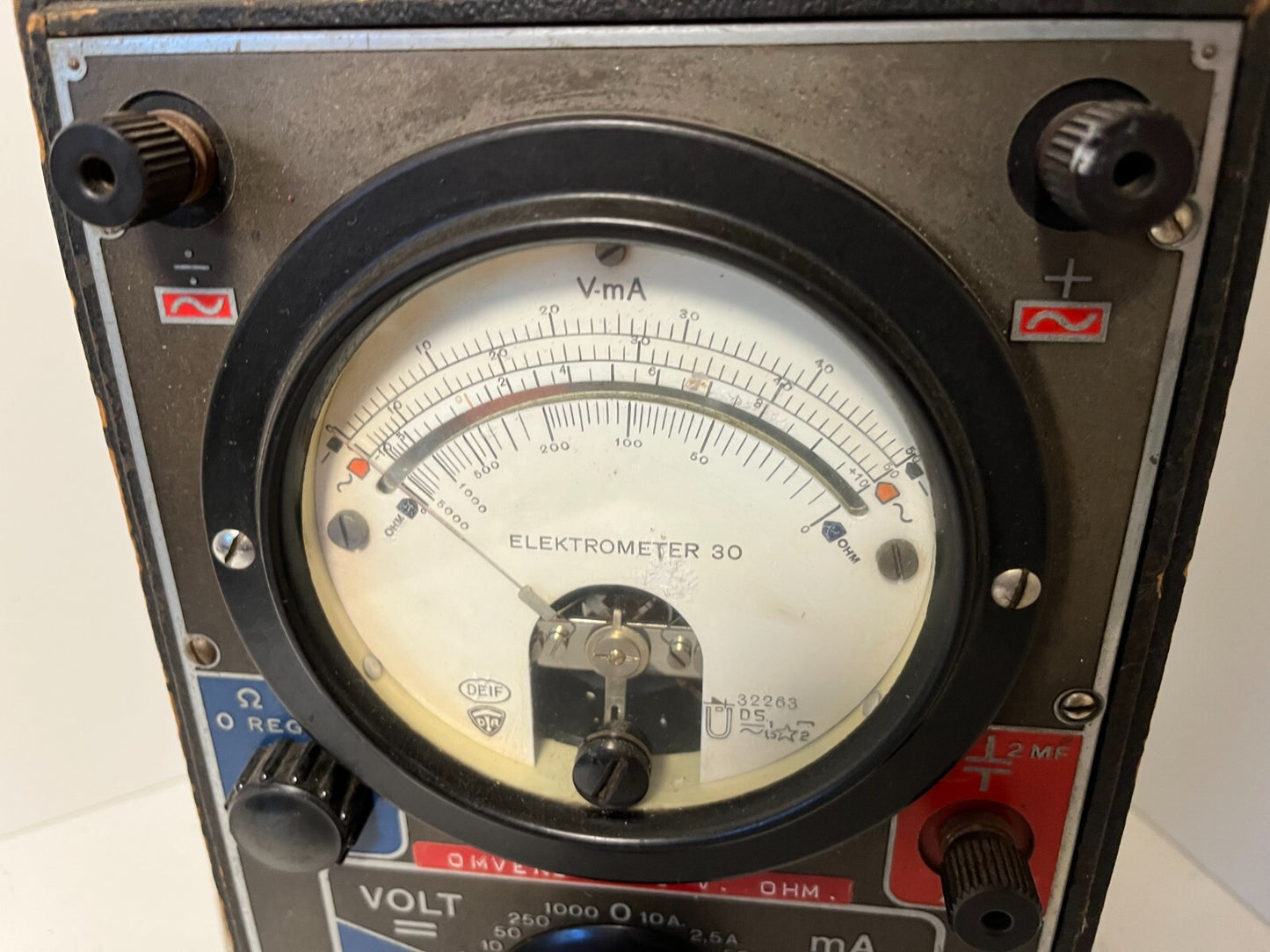 Vintage DEIF Elektrometer 30 Multimeter Voltmeter Ohmmeter - Untested, As-Is
