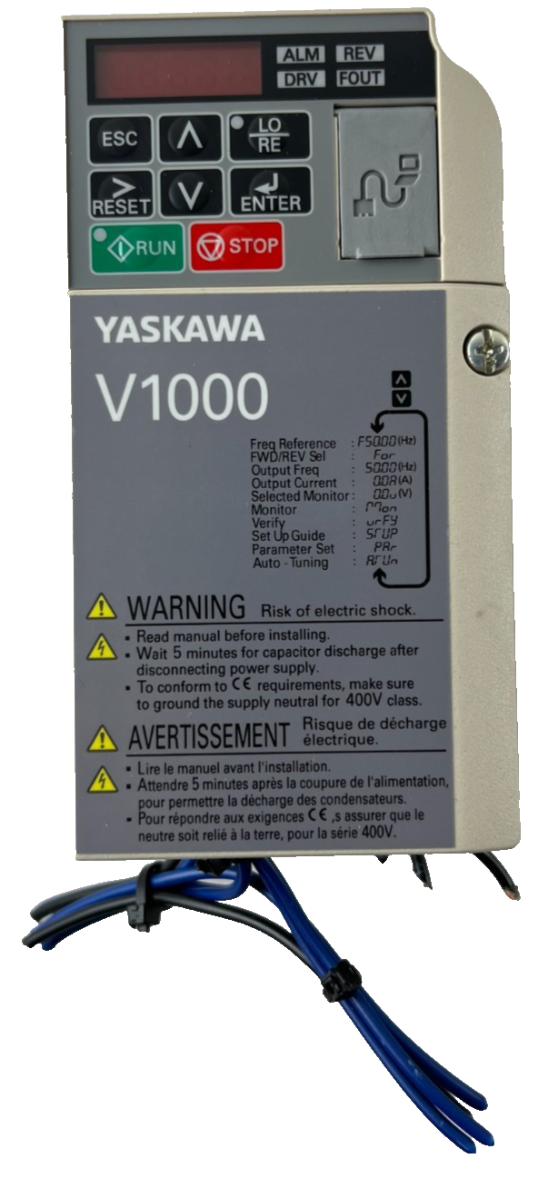 Yaskawa V1000 CIMR-VCBA0002BAA VFD 200-240VAC 0.37kW AC Drive Used Spare Unit