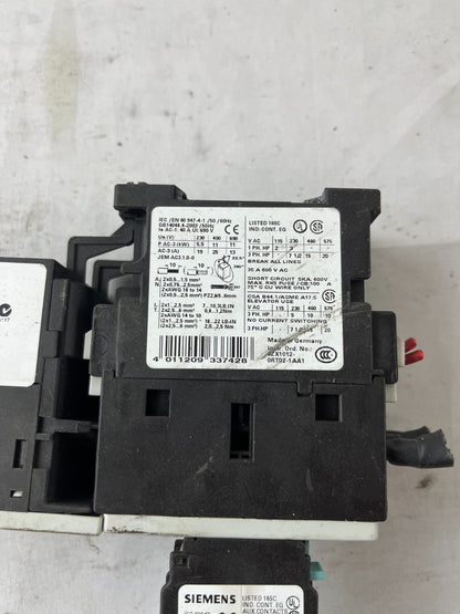 Siemens Sirius 3RB2026-1QB0 Overload Relay + 3RT2026 Contactor w/ 3RH1921-1CA10