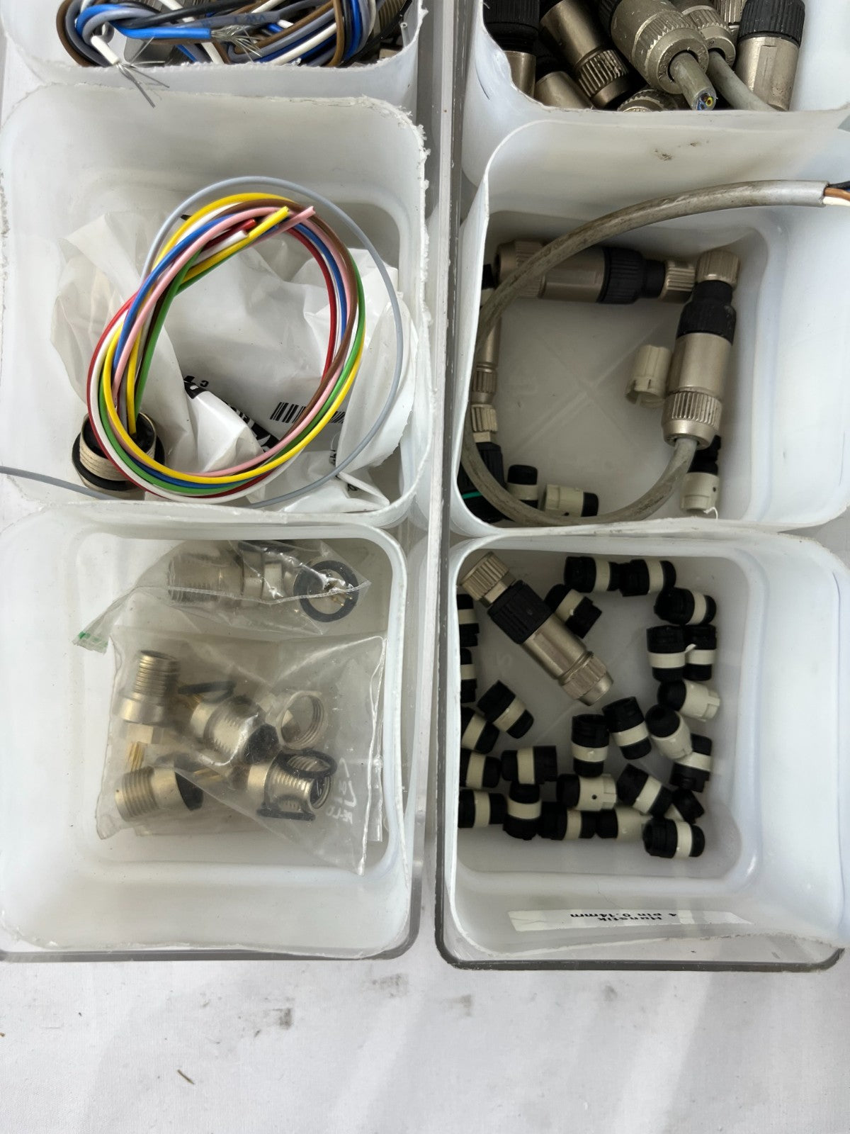 Industrial Connector Lot M12 M8 Sensor Plugs Cables Pneumatic Fittings Mix Spare