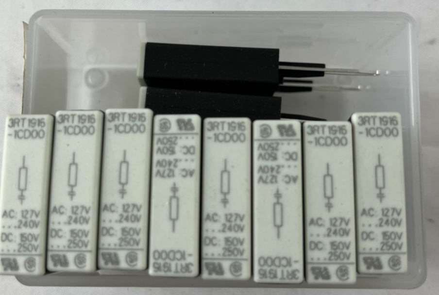 10x Siemens 3RT1916-1CD00 Surge Suppressor RC Element 127–240 V AC 150–250 V DC